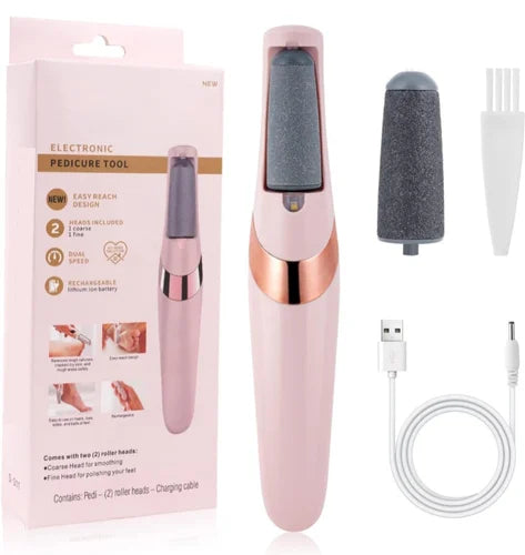 WEIMEI Electric Foot File – Rechargeable Callus Remover with Dual Speed & 2 Roller Heads