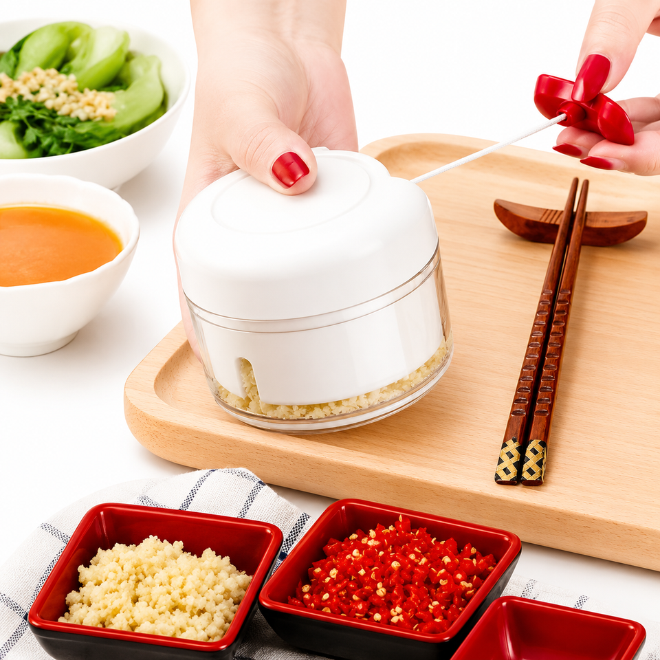 (pack of 2 ) Combo deal Garlic Tool + Mini Chopper Grinding Crusher Chopper Kitchen Gadget