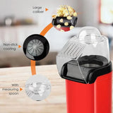 Oil Free Mini Popcorn Maker  | Hot Air Popcorn Machine | Electric Popcorn Popper for Home & Kids | 1200W