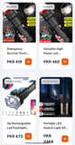 Versatile High Power Led Flashlight Focus Light Power Bank and Window Hammer